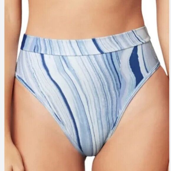 L Space Marbled Hi Waisted Bitsy Cut Bikini Bottoms - Picture 5 of 6